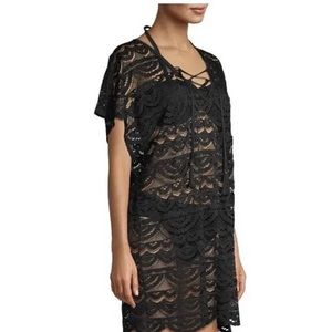 TIME and TRU Black Swim Coverup Size XL 16-18 Womens Loose Style Polyester New